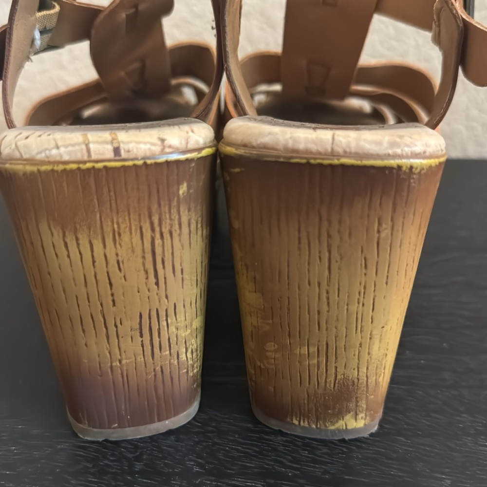 Korks Boho Floral Clog Heels in Willow Size 8‎ - Picture 6 of 9